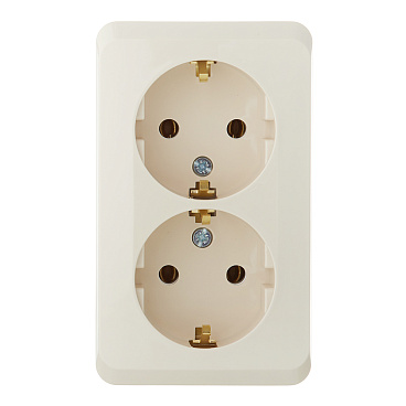 Розетка Systeme Electric Этюд накладная кремовая (PA16-007K)