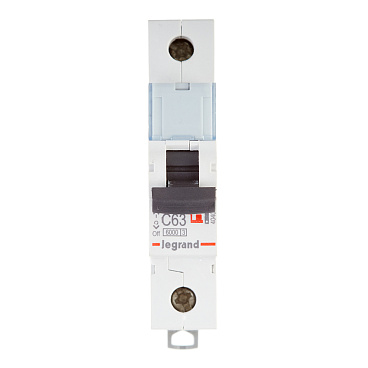 Автоматический выключатель модульный Legrand TX3 1P 63А тип C 6 кА 230 В (404034)