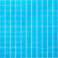Мозаика Mir Mosaic Natural Color palette микс голубая стеклянная 300х300х4 мм глянцевая