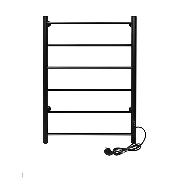 Полотенцесушитель электрический Тера Классика 800х532 мм 69 Вт с терморегулятором правый черный матовый