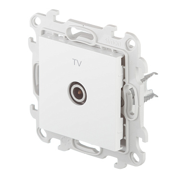 Розетка телевизионная Simon 24 Harmonie встраиваемая белая (2450476-030)