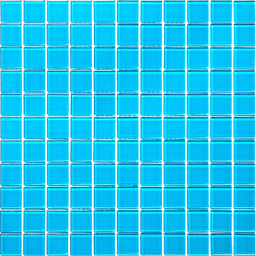 Мозаика Mir Mosaic Natural Color palette микс голубая стеклянная 300х300х4 мм глянцевая