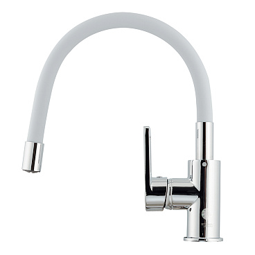 Смеситель для кухни Rossinka Z хром/серый с гибким изливом однорычажный (Z35-35U-Gray)