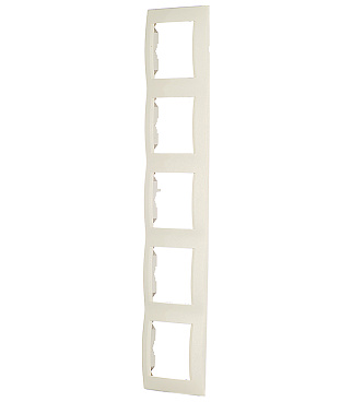 Рамка Simon 15 пятиместная слоновая кость (1500650-031)