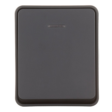 Выключатель Systeme Electric AtlasDesign Profi54 одноклавишный накладной антрацит с подсветкой (ATN544013)