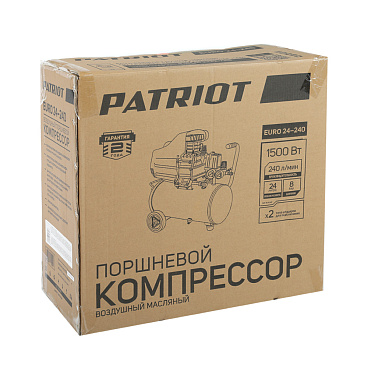Компрессор масляный Patriot (525306365) EURO 24-240 24 л 1,5 кВт