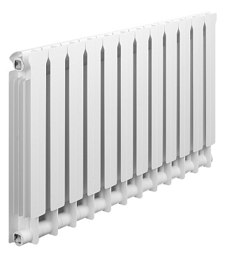Радиатор биметаллический Global Style Extra 500 мм 12 секций 1" боковое подключение белый