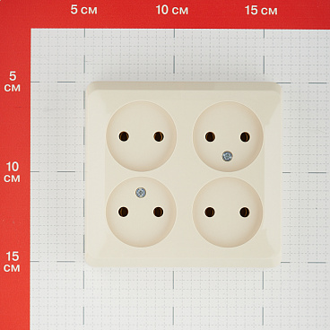 Розетка Systeme Electric Этюд накладная кремовая (PA16-205K)