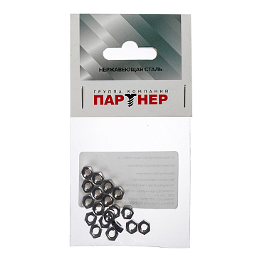 Гайка крепежная нержавеющая сталь М4 DIN 934 (20 шт.)