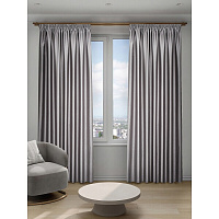 Штора блэкаут светло-серая 200х280 см Decofest Тринити (153.751)