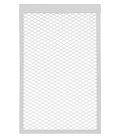 Экран декоративный металлический Evecs ДМЭР 610х390 мм белый 4-х секционный