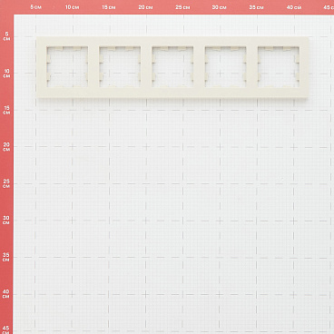 Рамка Systeme Electric AtlasDesign пятиместная бежевая (ATN000205)