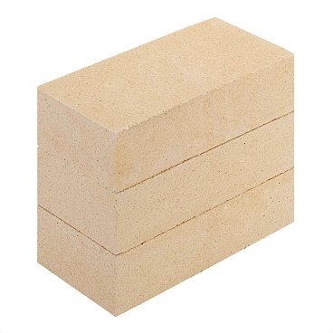 Кирпич печной шамотный полнотелый желтый ШБ8 250х124х65 мм 1NF