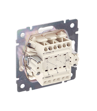 Переключатель Legrand Valena двухклавишный встраиваемый белый (694266)