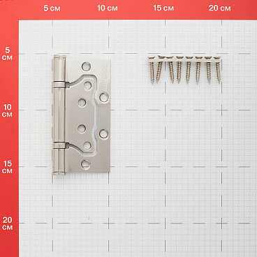 Петля Fuaro бабочка универсальная неразъемная 100х75 мм матовый никель