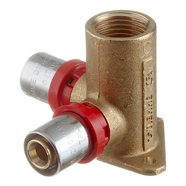 Водорозетка Tiemme двухплоскостная 16(пресс) х 1/2 ВР(г)