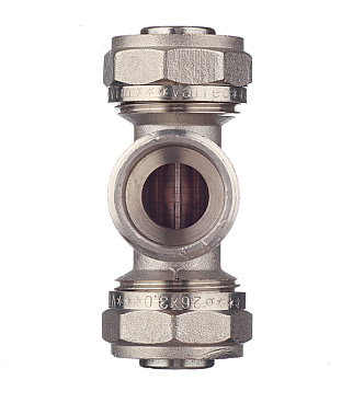 Тройник VALTEC (VTm.333.N.260626) 26 обж(ц) х 1 НР(ш) х 26 обж(ц)