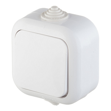 Выключатель Svet одноклавишный накладной белый (0601-00011)