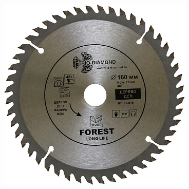 Диск пильный по дереву Trio-Diamond 160х20х1,4 мм 48 зубьев (FLL815)
