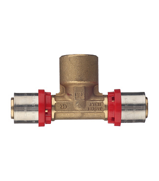 Тройник Tiemme 20(пресс) х 1/2 ВР(г) х 20(пресс)