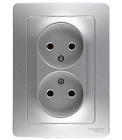 Розетка Systeme Electric Blanca встраиваемая алюминий (BLNRS000023)