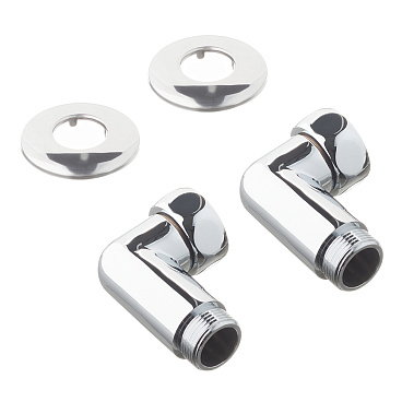 Соединитель угловой для полотенцесушителя 1 ВР(г) х 3/4 НР(ш) хром (2 шт.)