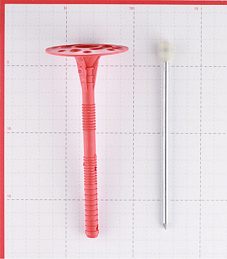 Дюбель для теплоизоляции Tech-Krep 10х140 мм металлический гвоздь с термоголовкой (60 шт.)