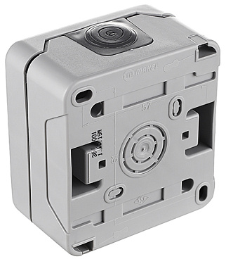 Выключатель Makel одноклавишный накладной серый (36064001)