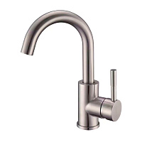 Смеситель для раковины РМС Sus однорычажный с поворотным изливом сталь (SUS124-001F-1)