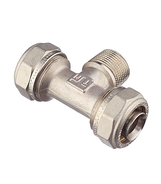 Тройник 26 обж(ц) х 3/4 НР(ш) х 26 обж(ц)