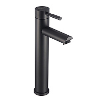 Смеситель для раковины высокий Corsa Deco AS однорычажный черный (FBASLB)