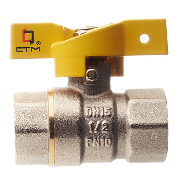 Кран шаровой газовый СТМ 1/2 ВР(г) х 1/2 ВР(г) бабочка