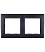 Рамка Simon 15 двухместная графит (1500620-038)