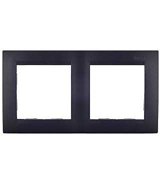 Рамка Simon 15 двухместная графит (1500620-038)
