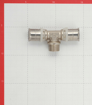 Тройник VALTEC (VTm.233.N.200420) 20(пресс) х 1/2 НР(ш) х 20(пресс)