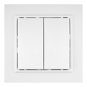Выключатель EKF Минск двухклавишный встраиваемый белый (ERV10-023-10)