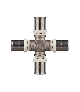 Крестовина VALTEC (VTm.241.N.161616) 16(пресс) х 16(пресс) х 16(пресс) х 16(пресс)