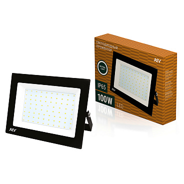 Прожектор светодиодный Rev ДО-100 4000К 100 Вт IP65 черный (32605 2)