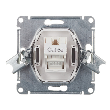 Розетка компьютерная Systeme Electric AtlasDesign встраиваемая белая RJ45 (ATN000183)
