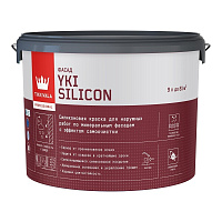 Краска фасадная Tikkivala Yki Silicon силиконовая база С бесцветная 9 л