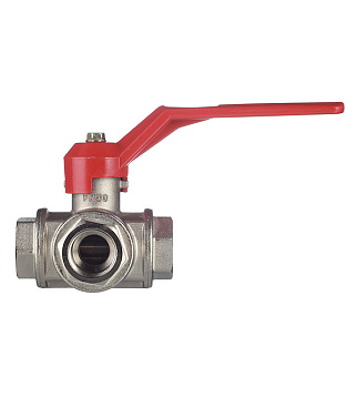 Кран шаровой латунный Itap 3/4 ВР(г) х 3/4 ВР(г) х 3/4 ВР(г) L-образный ручка трехходовой