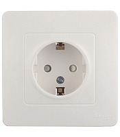 Розетка Systeme Electric Blanca встраиваемая белая со шторками (BLNRS001111)