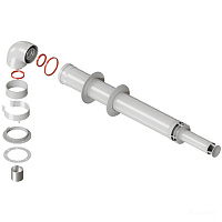 Дымоход коаксиальный Rommer универсальный d60/100 мм комплект (совместим с котлами Baxi)