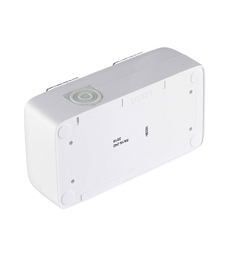 Розетка Hegel Alfa накладная белая со шторками с крышкой (РА16-242)