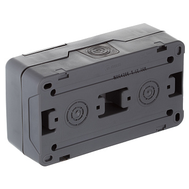 Блок выключатель и розетка Makel Siva Ustu двухклавишный накладной серый (36064208)