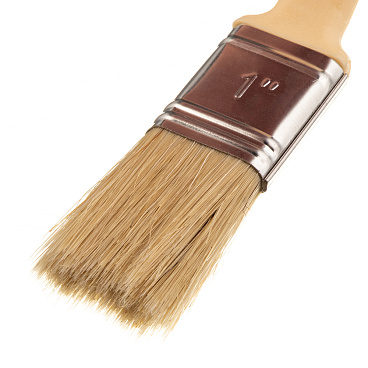 Кисть радиаторная натуральная щетина пластиковая ручка Beorol 25х9 мм для эмалей и лаков на алкидной основе