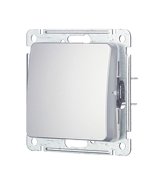 Переключатель Hegel Master одноклавишный встраиваемый серебро (ВС10-461-06)