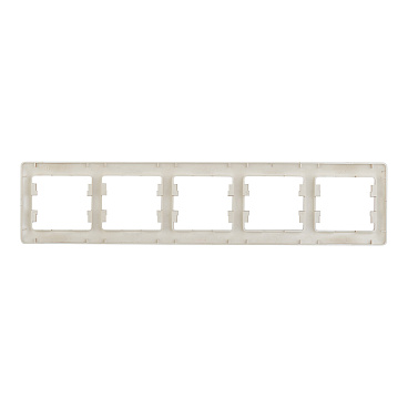 Рамка Systeme Electric Glossa пятиместная титан (GSL000405)