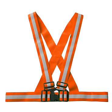 Ремень светоотражающий регулируемый с лямками полиэстер Hesler (one size) оранжевый (1159577) с лямками