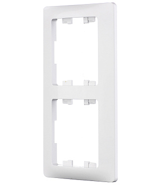 Рамка Systeme Electric Glossa двухместная белая (GSL000102)